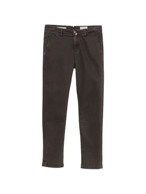 Jacob Cohën logo-patch straight-leg trousers Brown JUMP0001001S4216TN