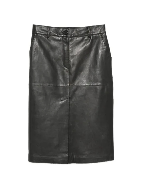 P.A.R.O.S.H. panelled leather midi skirt Black D621677SMACIOCK26W013