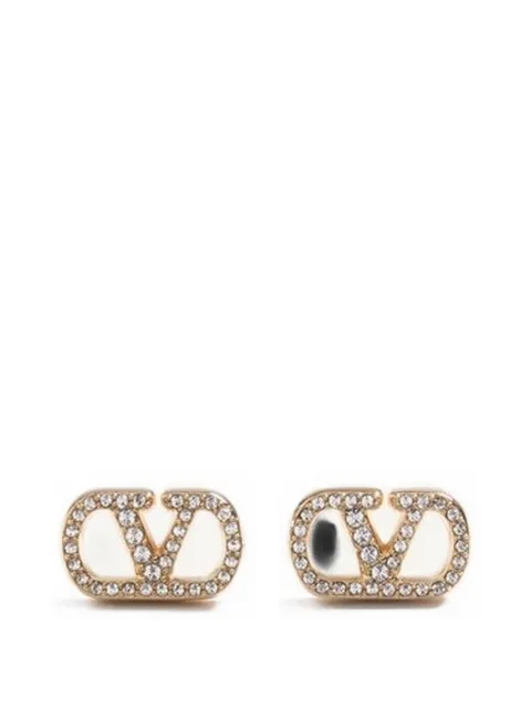 Valentino Garavani Vlogo Signature earrings in metal and Swarovski® crystals Gold WJ0BV8YCW