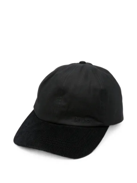 Barbour corduroy-trim logo-embroidered cap Black MHA0913BK11