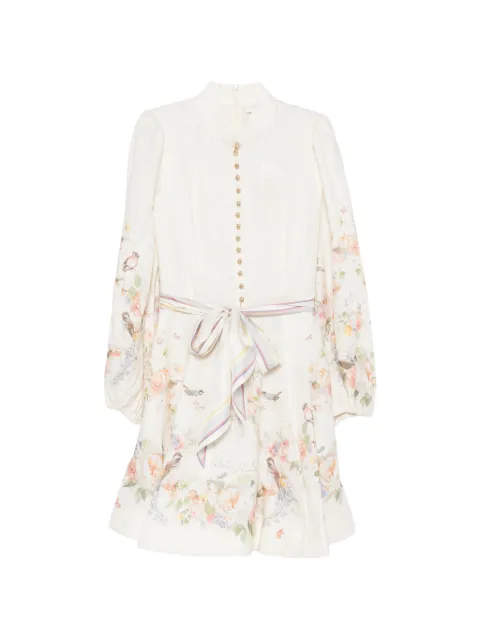ZIMMERMANN floral-print mini dress Neutrals 9142DF261