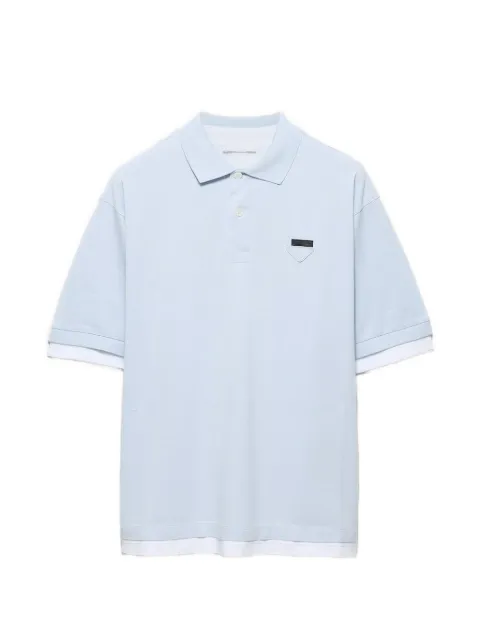 Prada cotton polo shirt Blue UJN9111868