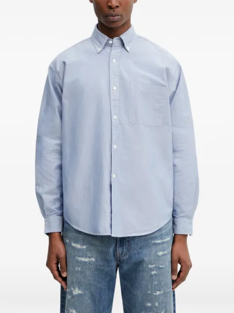 BEAMS button-down collar shirt Blue 11111213301