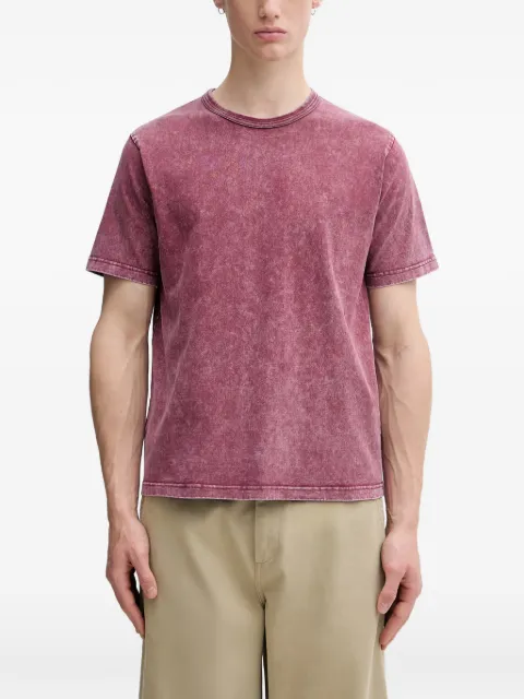 BEAMS acid-wash cotton T-shirt Red 11041436139