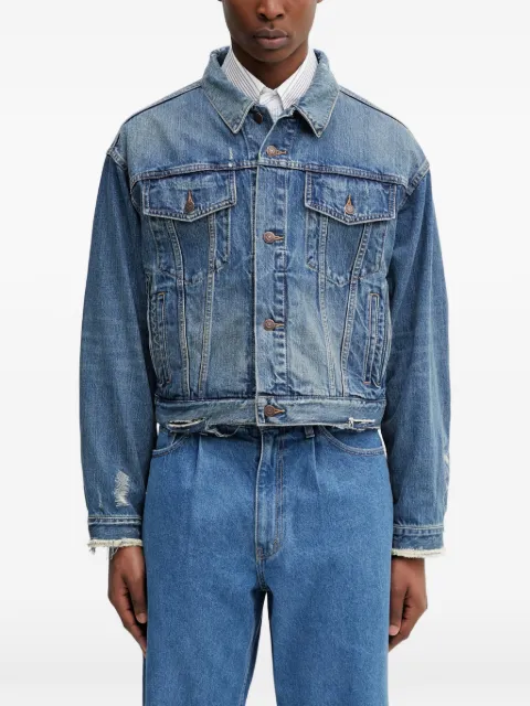 BEAMS distressed denim jacket Blue 11184080791