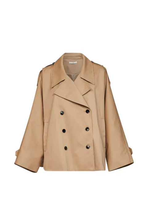 Co Dolman double-breasted kimono-sleeve coat Neutrals 6194BCT