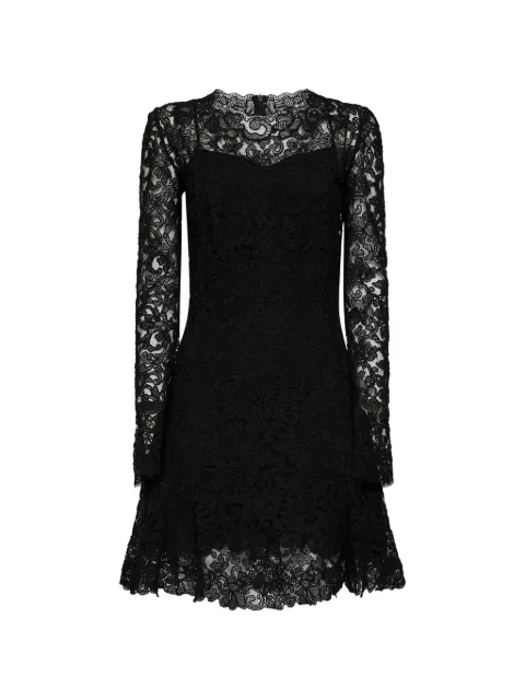 Ermanno Scervino scalloped-edge lace mini dress Black D492Q329CSEXQ
