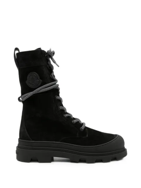 Moncler Vera High lace-up suede boots Black L209B4F00100M7542