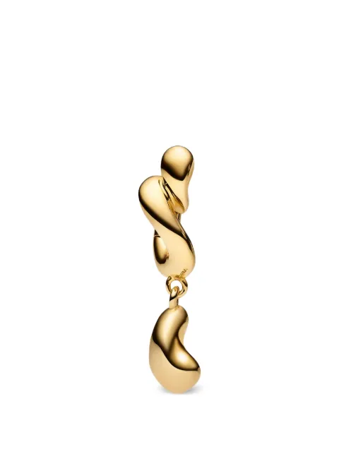 Maria Black Whirl Drop huggie earring Gold 101162YGRI