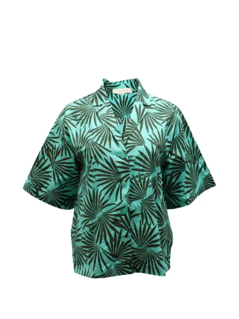 Diane Von Furstenberg Vintage tropical-print shirt Blue NAPPUGBCL140797W