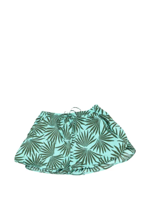 Diane Von Furstenberg Vintage tropical-print drawstring shorts Blue NAPPUGBCL140784W