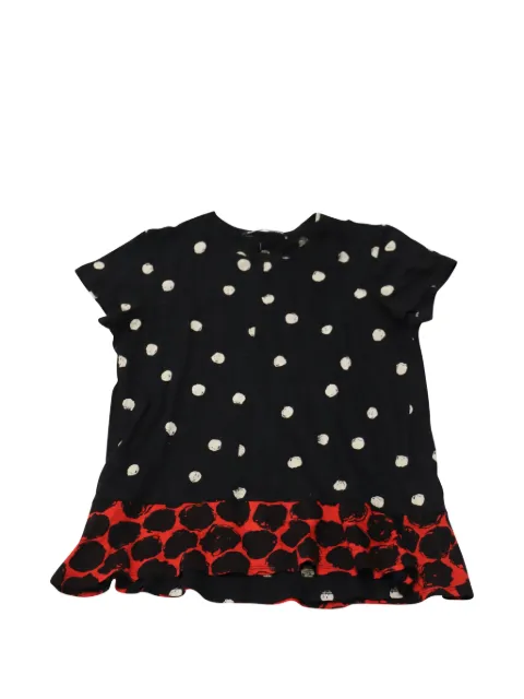 Proenza Schouler polka dot-print short-sleeve T-shirt Black NAPPUGBCL140724W