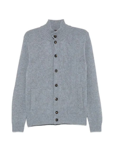 Zanone button-up high-neck cardigan Blue 810130ZN233