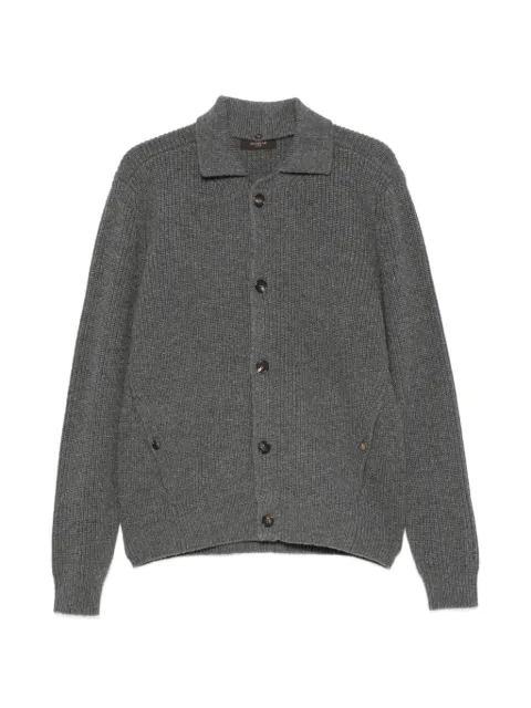 Zanone ribbed-knit button-up cardigan Grey 810481ZQ212