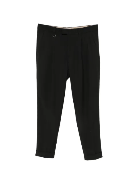 Paolo Pecora D-ring turn-up trousers Black B12130789000