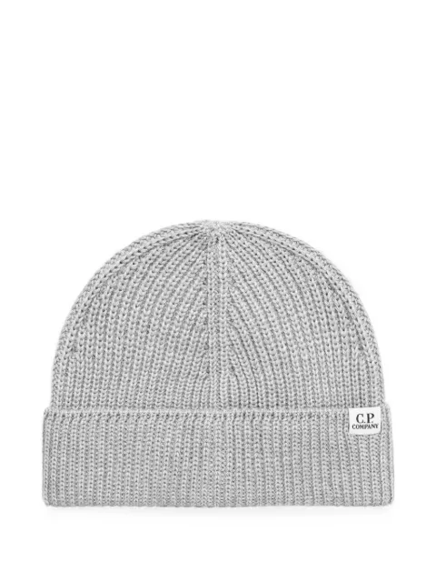 C.P. Company ribbed-knit beanie hat Grey 21CMAC137A005509AM92