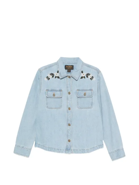 Filson floral-embroidered denim shirt Blue FWCAM0019464