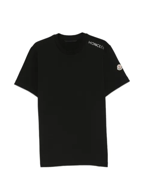 Moncler logo-patch cotton T-shirt Black L20918C0003589AUG