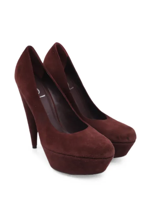 Saint Laurent Pre-Owned Aliama platform pumps Red RFCPUUSSH780866W