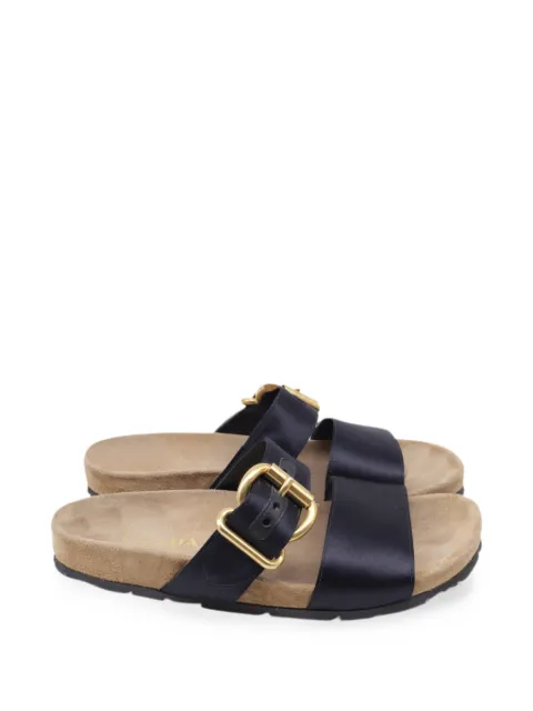 Prada Pre-Owned double-strap slide sandals Blue RFCPUUSSH784120W