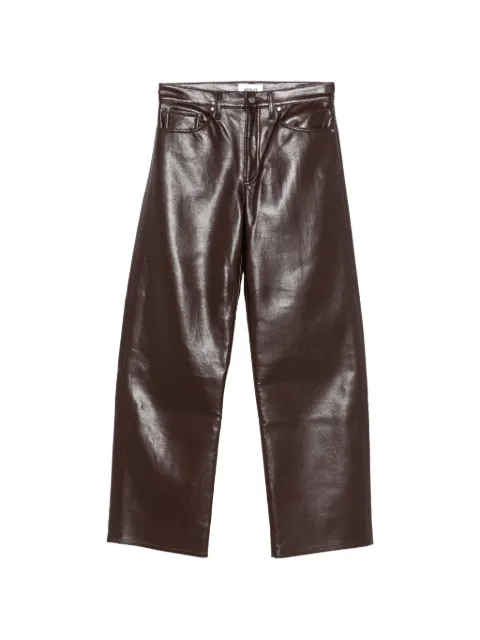 AGOLDE coated wide-leg trousers Brown A3001285