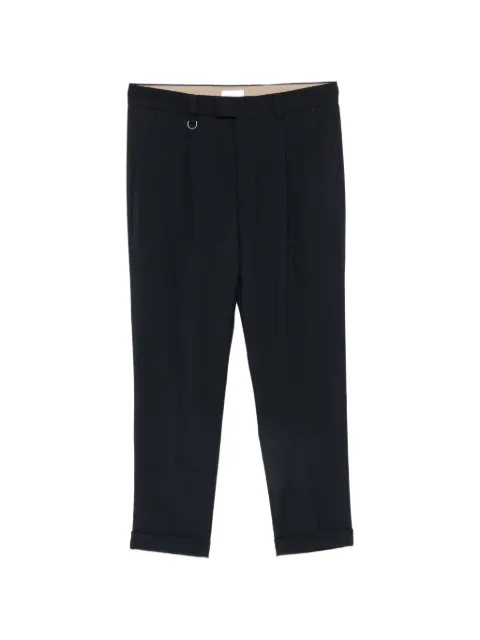 Paolo Pecora pleated turn-up trousers Blue B12130786685