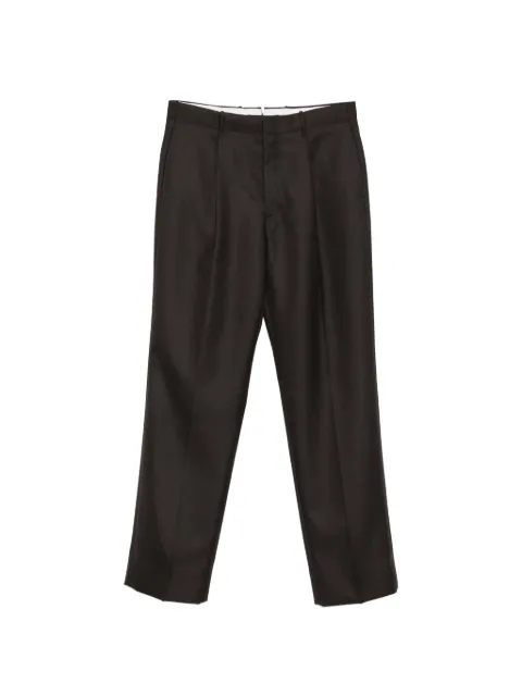 Incotex pleated straight-leg trousers Brown 1T000610209620