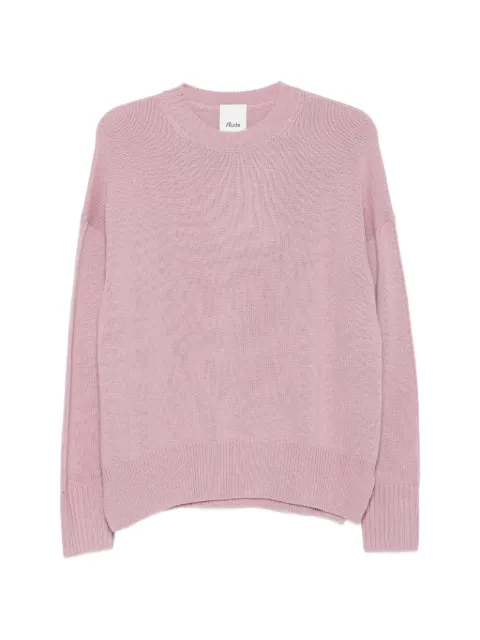 Allude ribbed-knit crew-neck sweater Pink 26511151