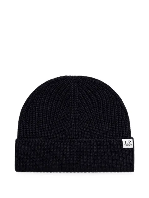 C.P. Company ribbed-knit beanie hat Blue 21CMAC137A005509A