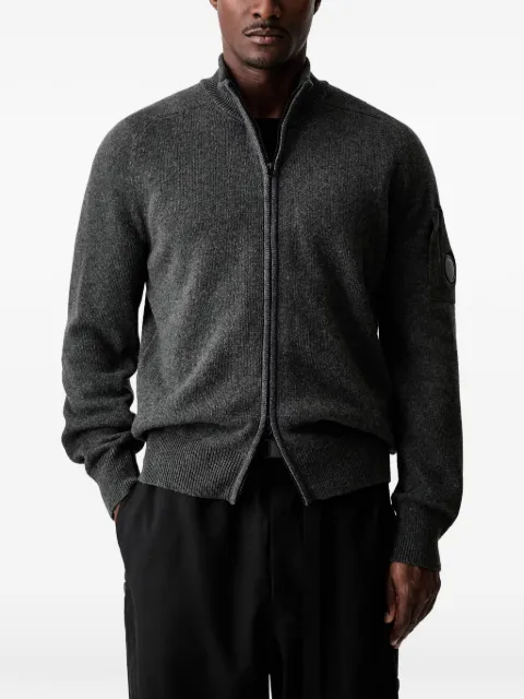 C.P. Company lambswool Lens zipped sweater Grey 21CMKN088A110149A978