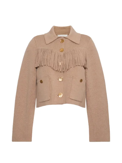 Cara Cara Olympia fringed boxy jacket Neutrals 9701CML