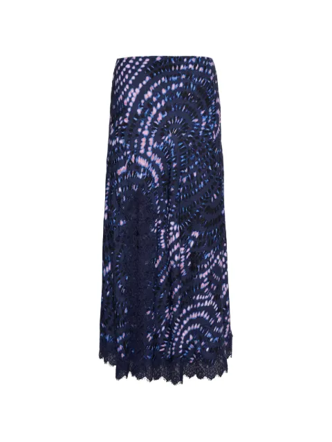Cara Cara Lou lace-trim midi skirt Blue 2065VARN