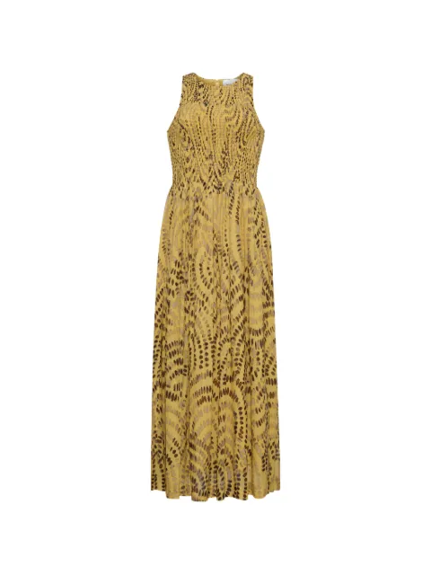 Cara Cara Vesper shirred midi dress Yellow 1590VARY