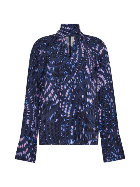 Cara Cara Sundance pussy-bow printed blouse Blue 3161SVHVARN