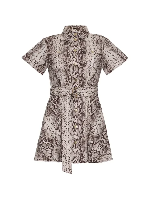 Cara Cara Walter snake-print mini dress Neutrals 1497CSGR