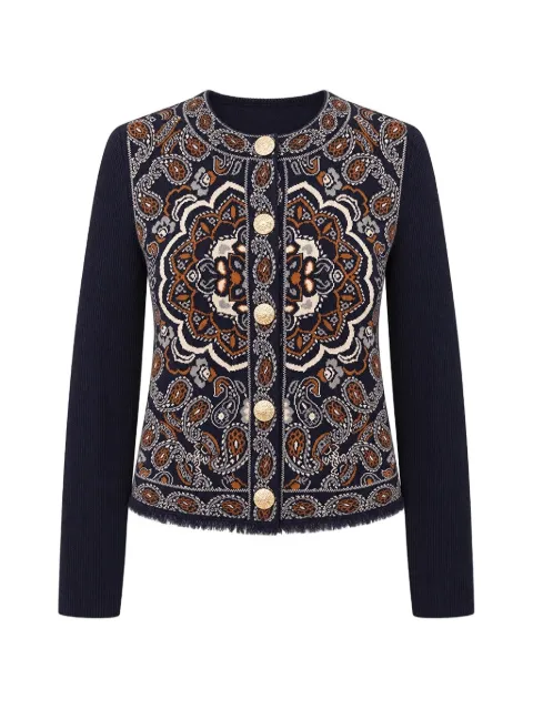 Cara Cara Alesia bandana-print jacket Blue 9719BANN