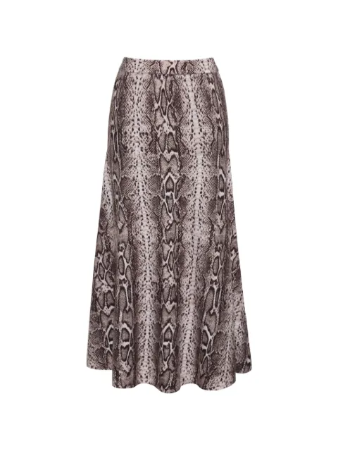 Cara Cara Sandra snake-print wool midi skirt Neutrals 9724OATS