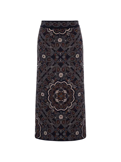 Cara Cara Clara bandana-jacquard maxi skirt Blue 967BANN
