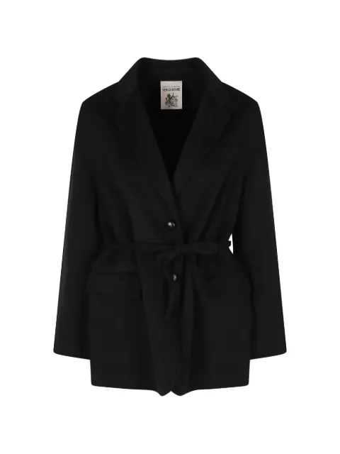 Semicouture belted wool coat Black Y6WV03