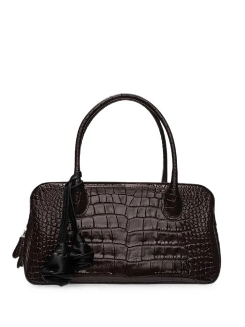 Magda Butrym Brigitte crocodile-embossed leather tote bag Brown 906726