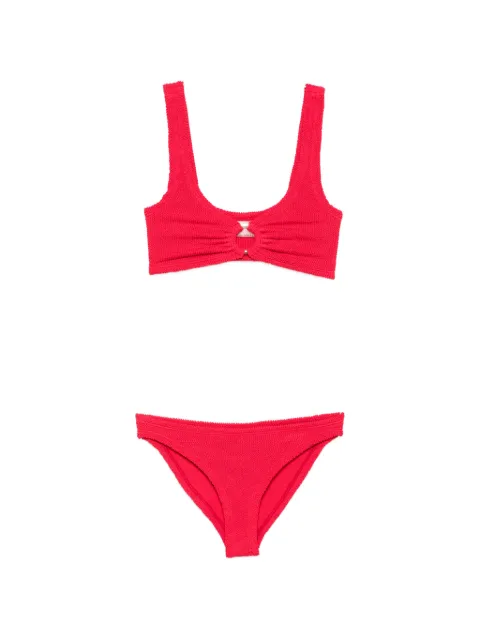 Hunza G Julia crinkle-effect bikini Red BJULIAGD