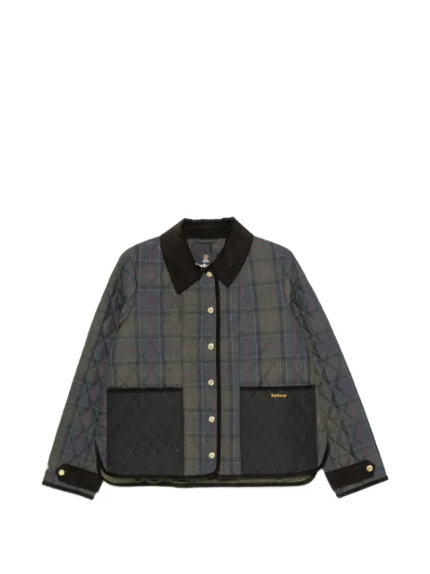 Barbour quilted tartan-print jacket Green LQU1932TN11