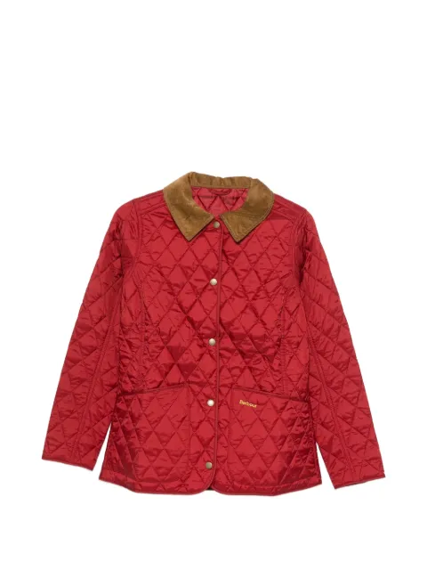 Barbour Annandale quilted corduroy-collar jacket Red LQU0475RE61