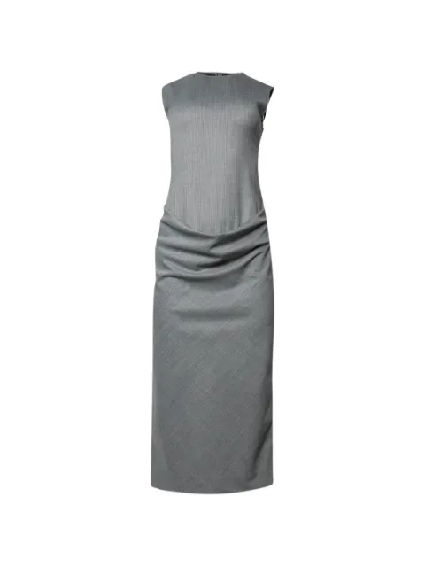 Burc Akyol Caryatid wool maxi dress Grey BA3FD07