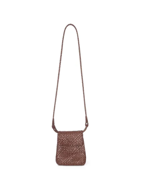 IBELIV Romance woven leather crossbody bag Brown ROMANCE