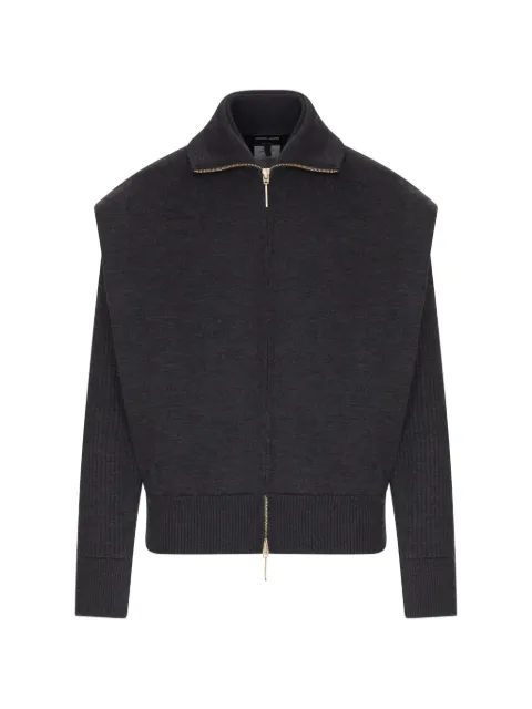 Giorgio Armani wool zip-up jacket Grey GW004100AF29051