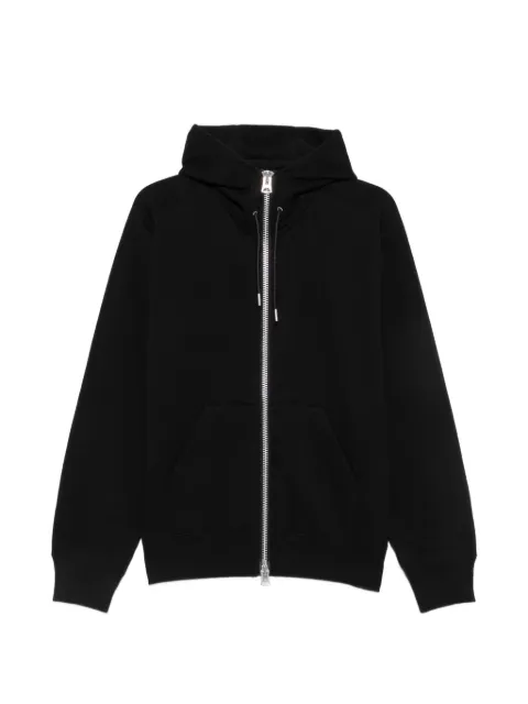sacai zip-up drawstring hoodie Black 2604139