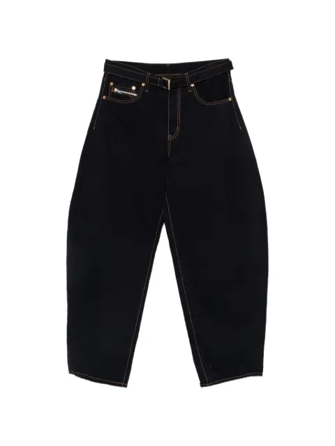 sacai belted zip-detail jeans Blue 2604049