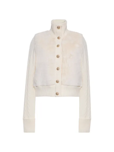Cara Cara Logan faux-fur cardigan Neutrals 9639