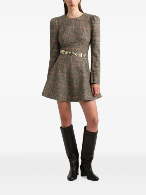 Cara Cara Rizzo plaid mini dress Brown 1605